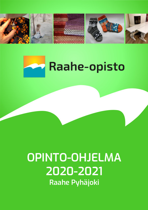 Raahe-opiston logo vihreällä pohjalla