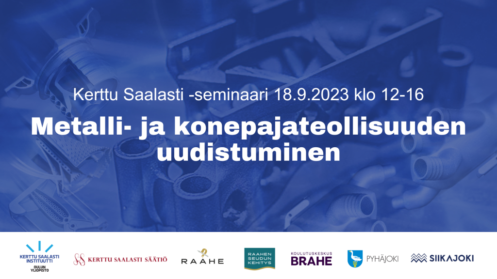 Kerttu Saalasti seminaari Raahessa -tilaisuuden mainos.