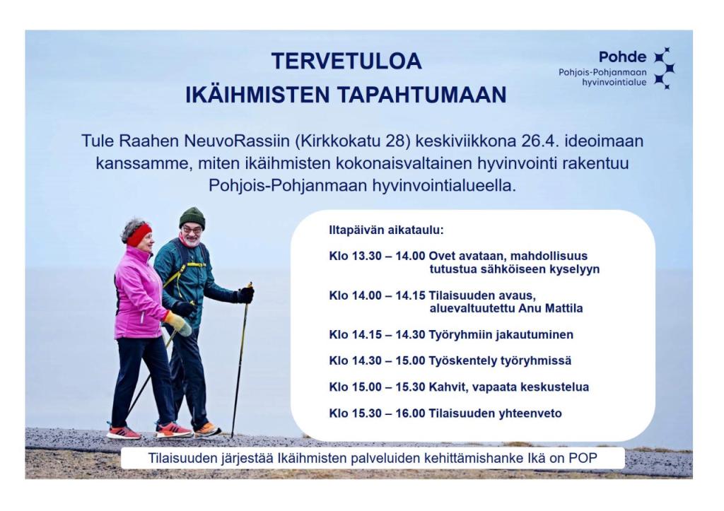 Tervetuloa ikäihmisten tapahtumaan!